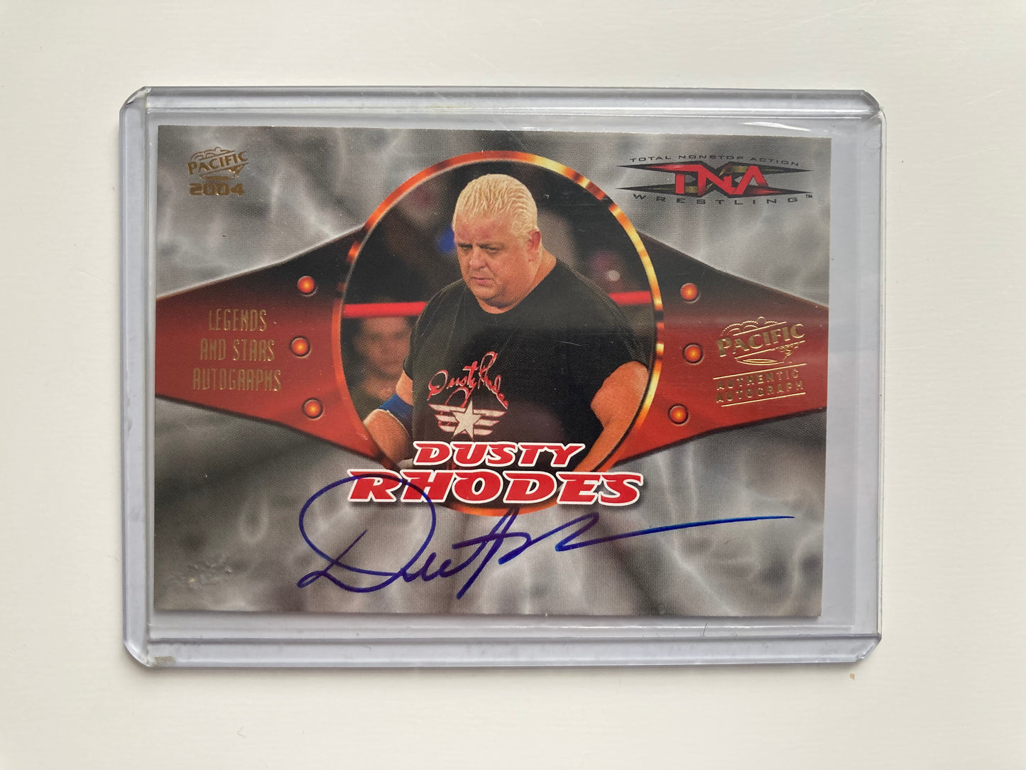 Dusty Rhodes Autographed TNA Pacific Trading Card
