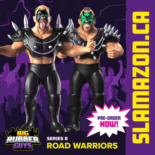Big Rubber Guys Road Warriors Hawk and Animal figures available at www.slamazon.ca