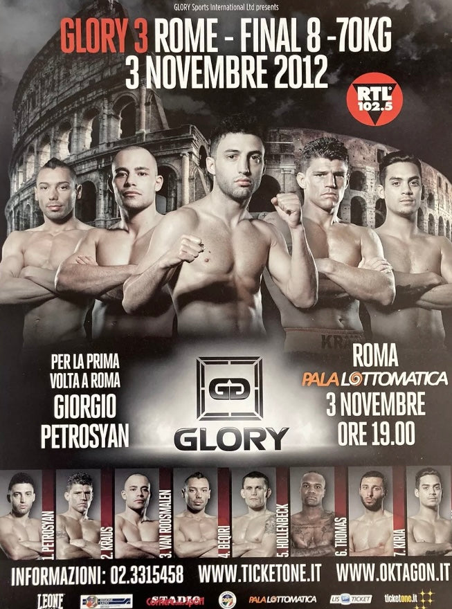 Glory Kickboxing 1-3 Unsigned Event Posters