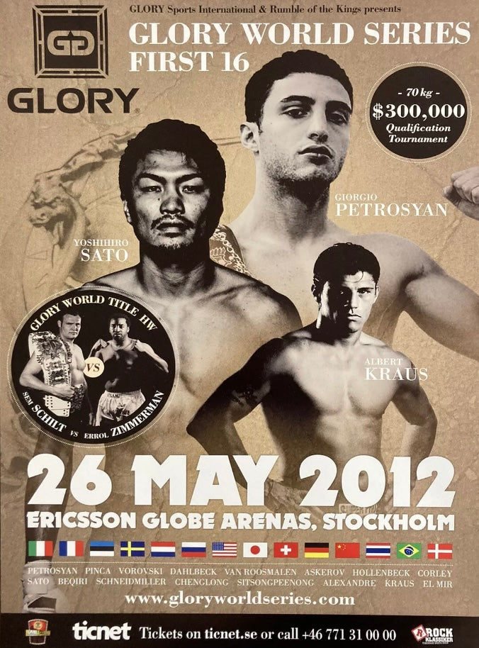 Glory Kickboxing 1-3 Unsigned Event Posters