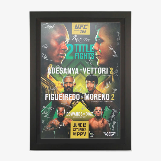 UFC 263 Autographed Event Poster, UFC SBC