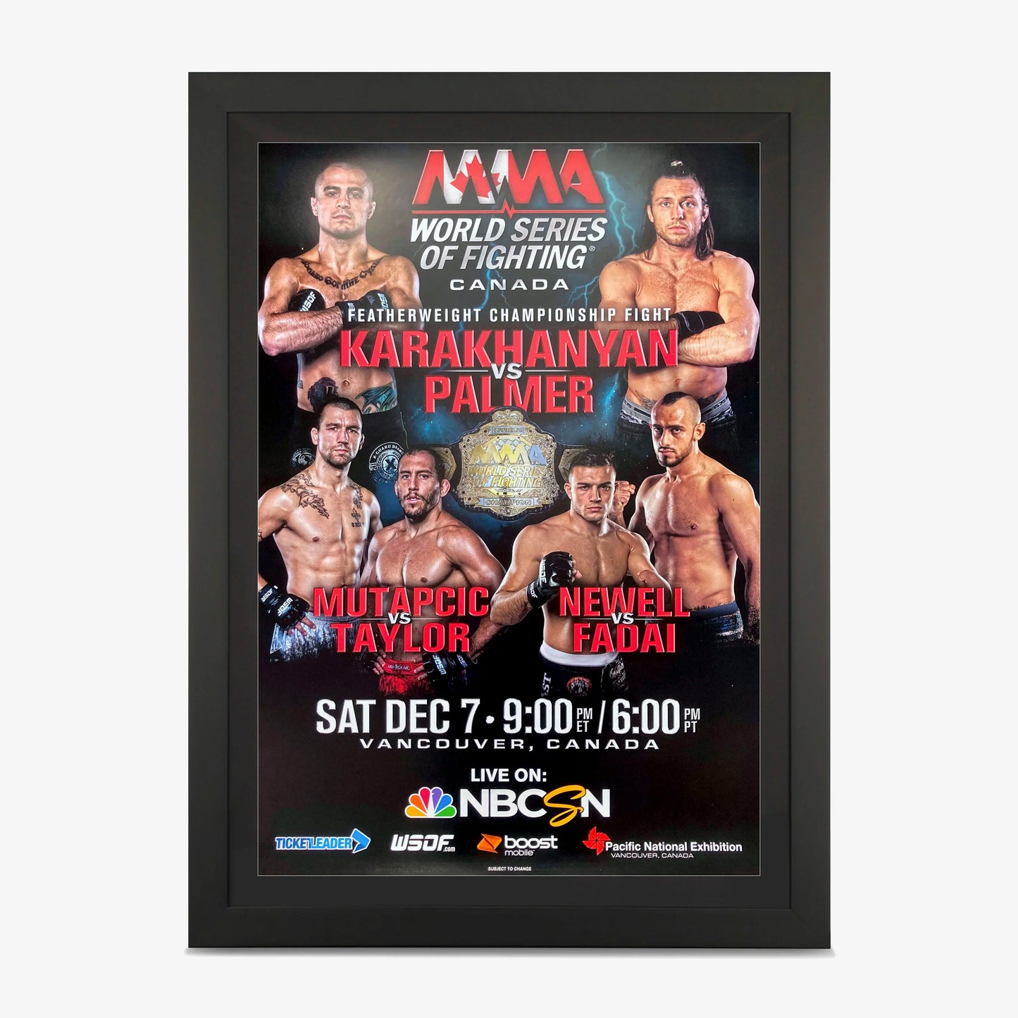 WSOF 7 MMA Poster available at www.slamazon.ca