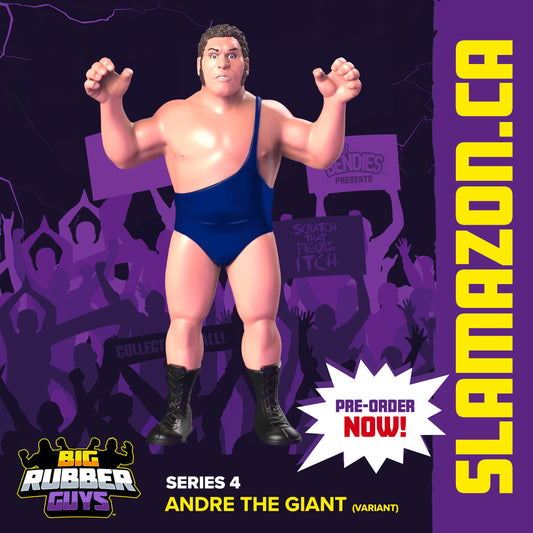 Big Rubber Guys Andre The Giant blue singlet variant series 4 figure available at www.slamazon.ca