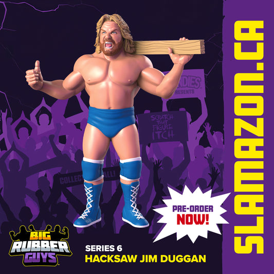 Big Rubber Guys Hacksaw Jim Duggan LJN style wrestling figure available at www.slamazon.ca