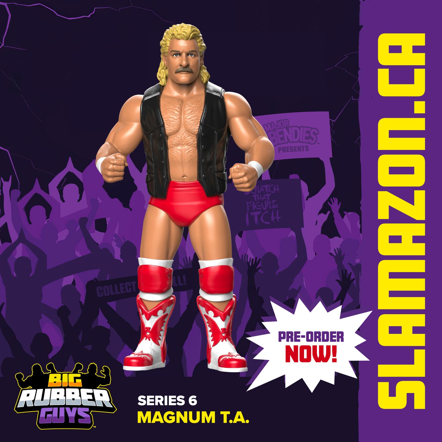 Big Rubber Guys Magnum T.A. LJN style wrestling figure available at slamazon.ca
