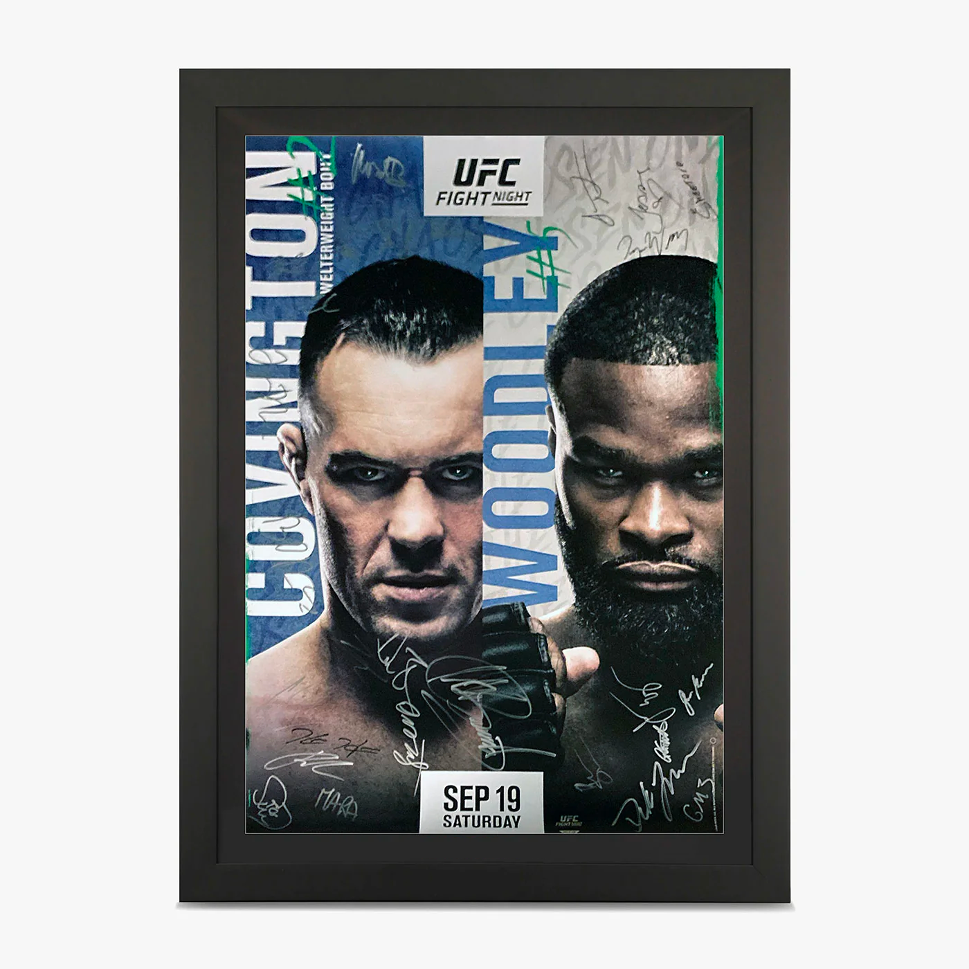 UFC Fight Night 178: Covington vs Woodley Autographed Event Poster