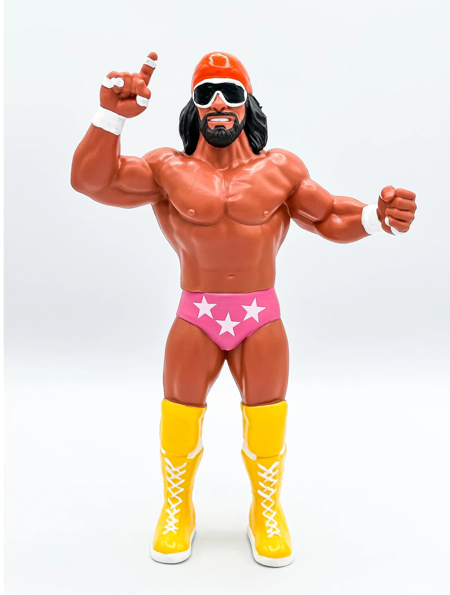 Macho Man Randy Savage Big Rubber Guys pink tights LJN style wrestling figure available at www.slamazon.ca