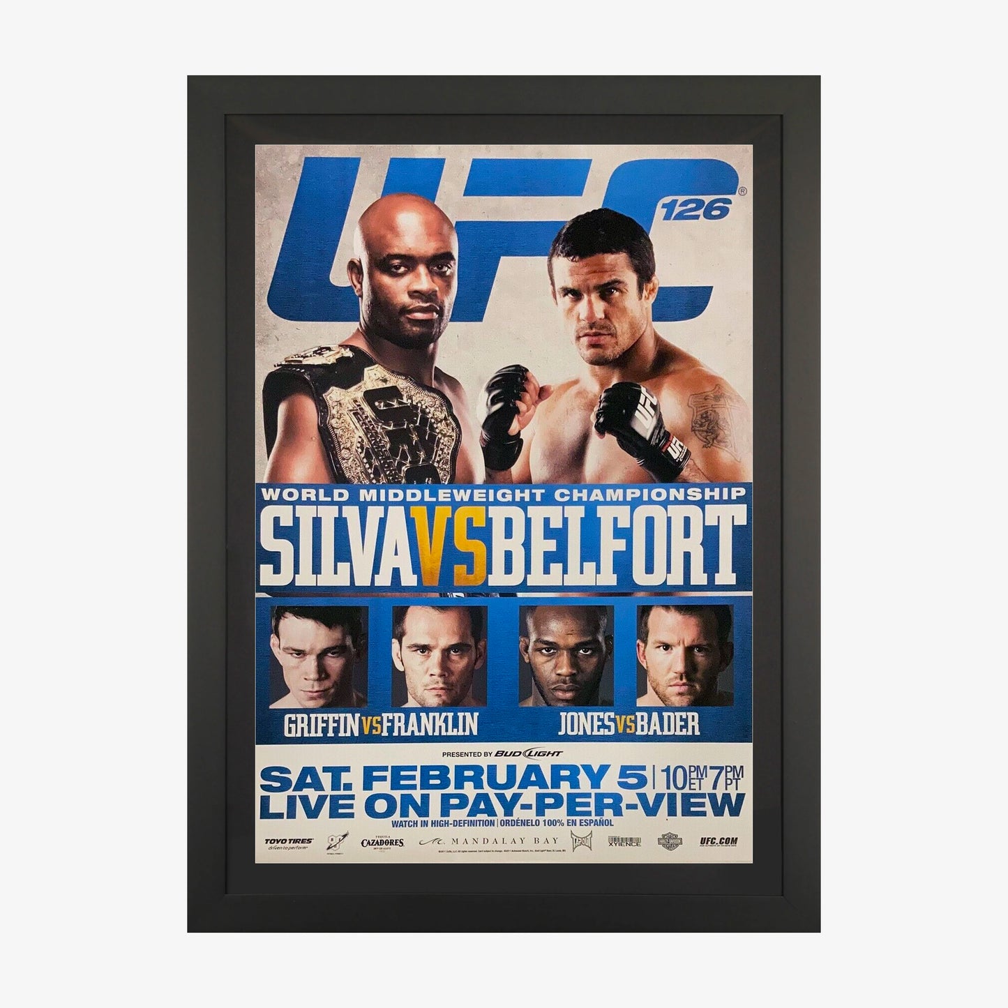 UFC 126: Silva vs Belfort Poster - Fightabilia