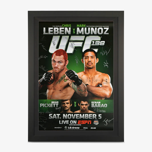 UFC 138 Autographed Event Poster - Fightabilia