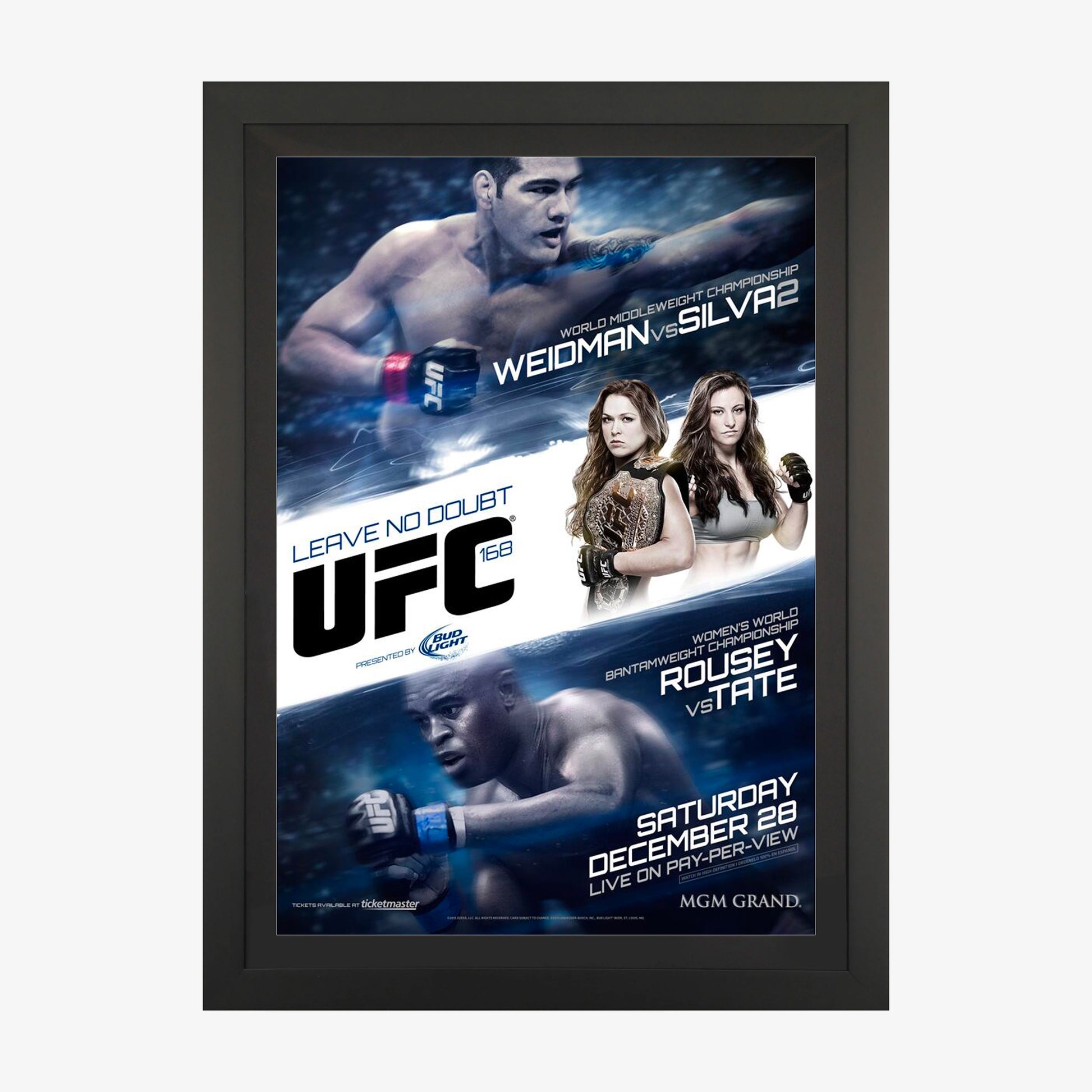 UFC 168: Weidman vs Silva Poster - Fightabilia