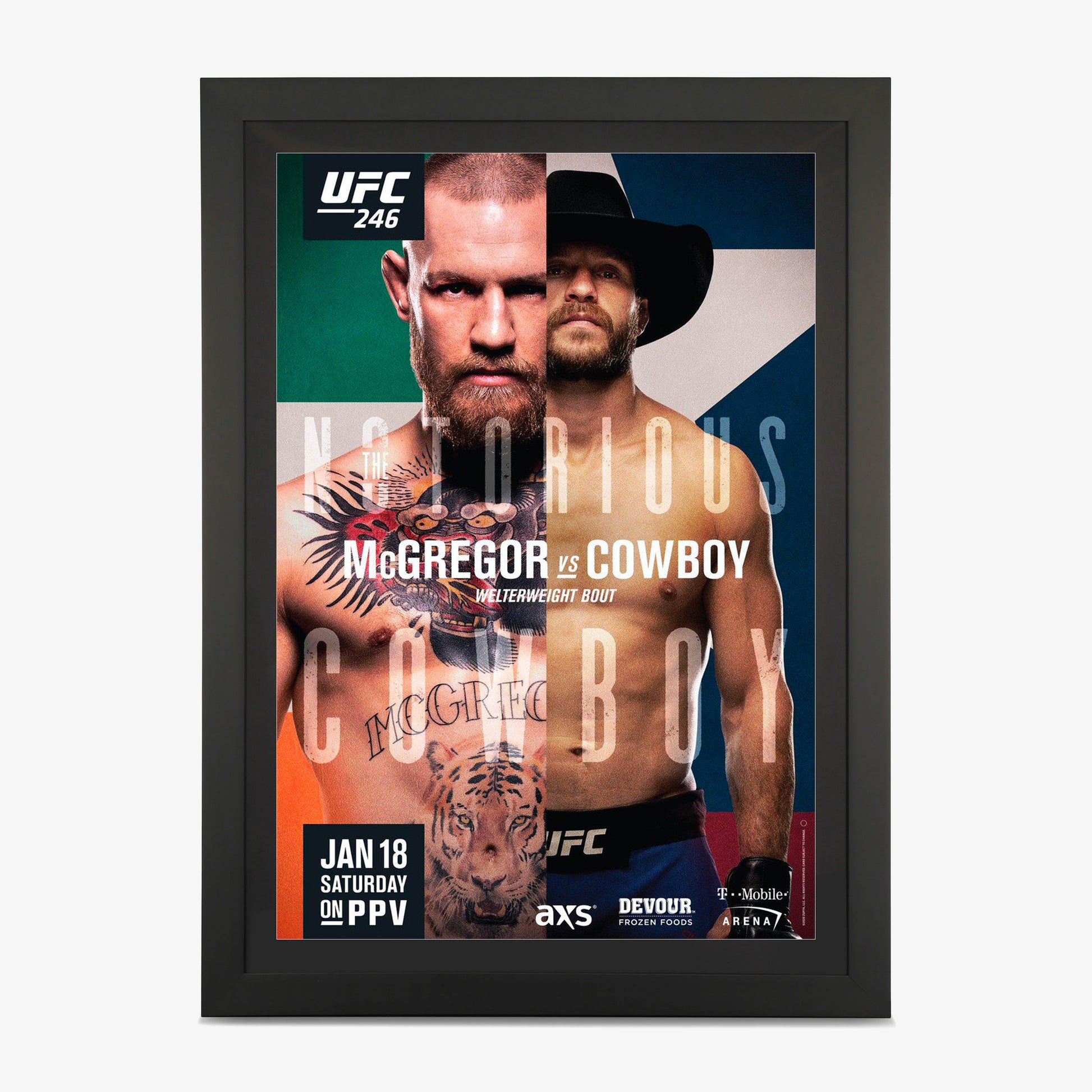 UFC 246 Autographed Event Poster from Fightabilia.com. UFC 246 SBC. UFC 246 Signed by Card Poster.