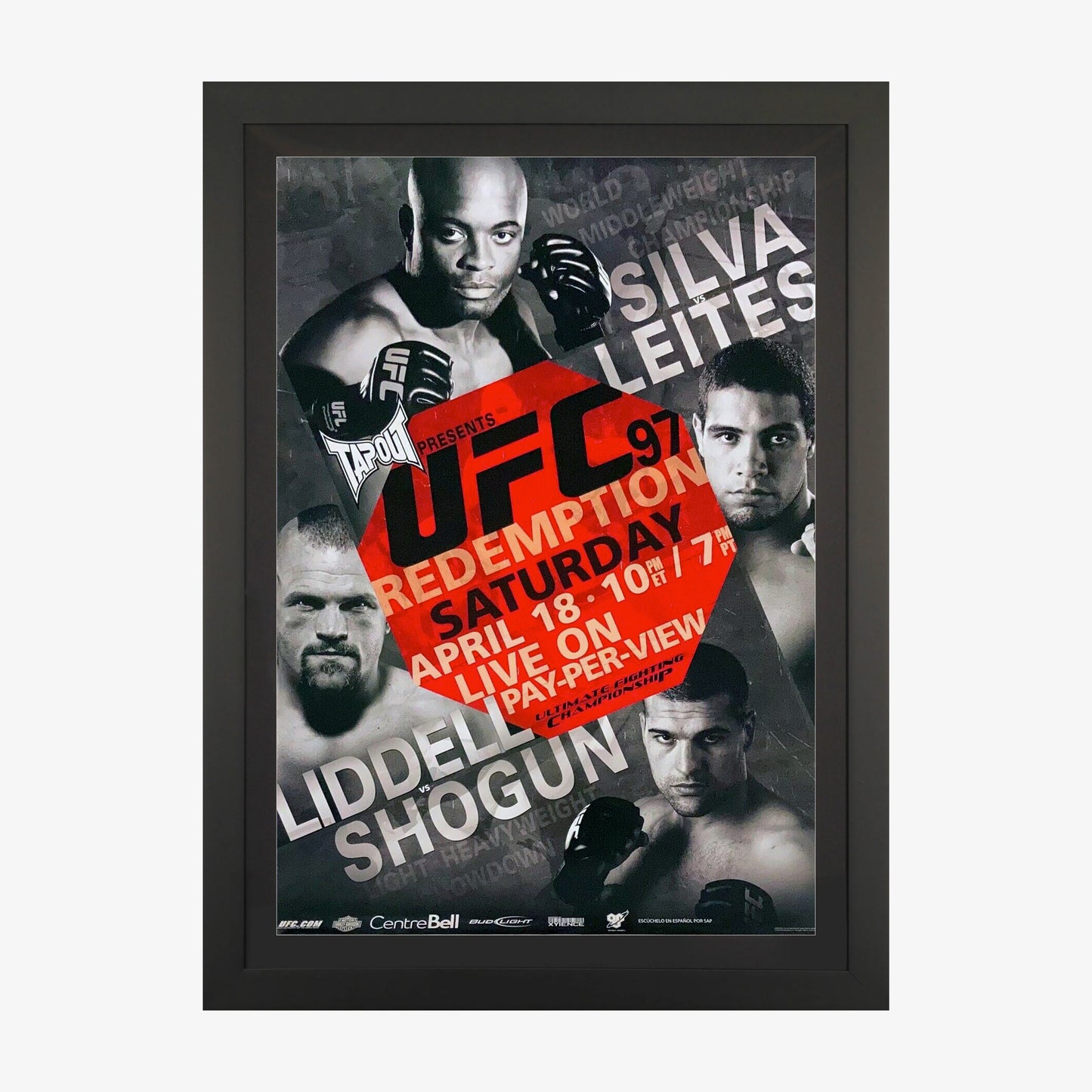 UFC 97: Silva vs Leites Poster - Fightabilia