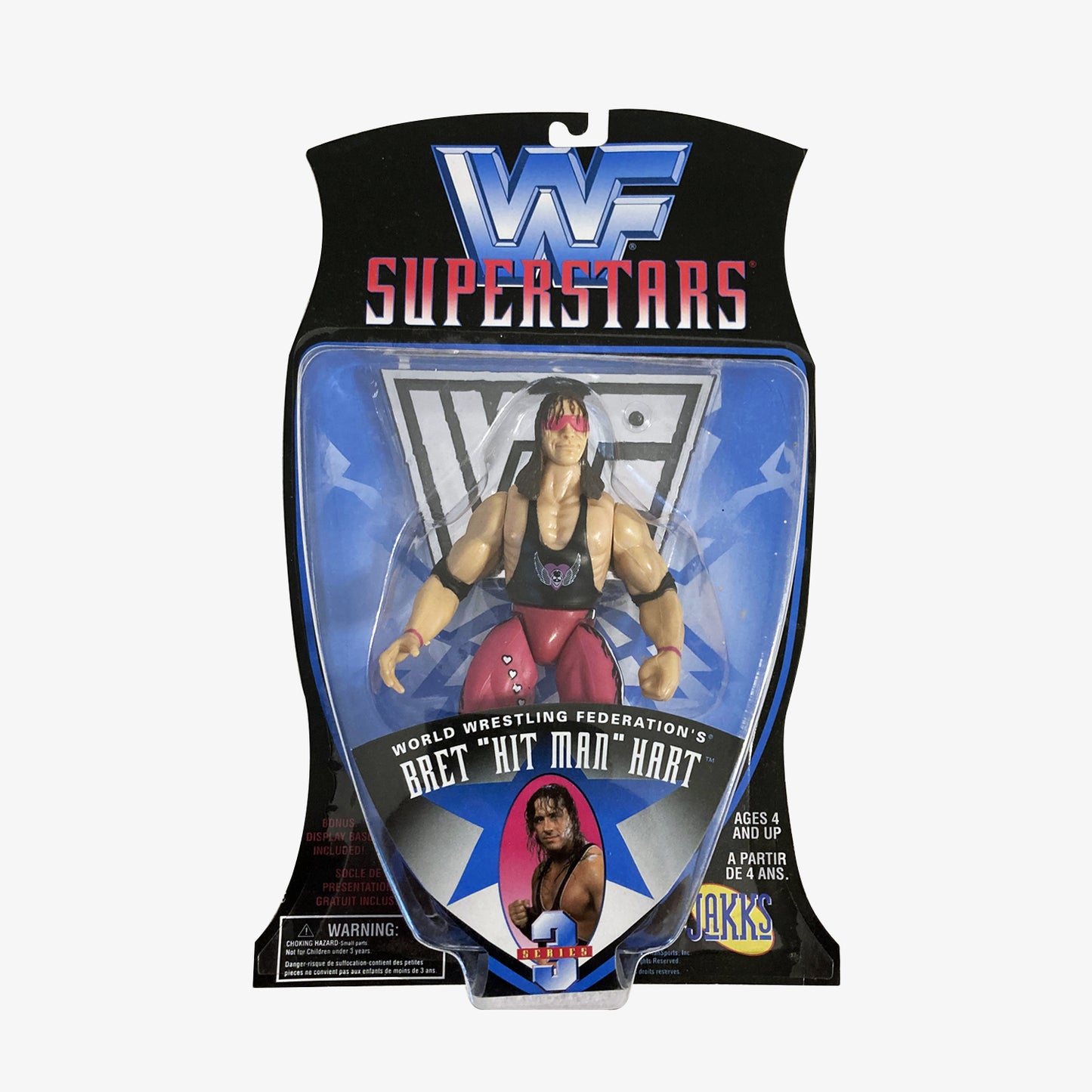 WWF Jakks Pacific Series 3 Bret Hart available at slamazon.ca