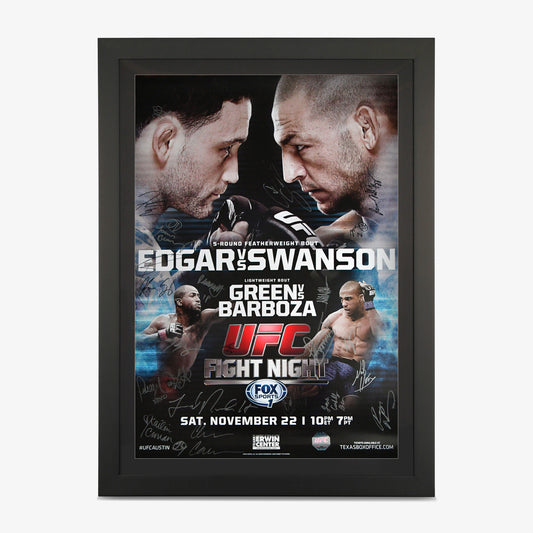 UFC Fight Night 57: Edgar vs Swanson Autographed Event Poster - Fightabilia