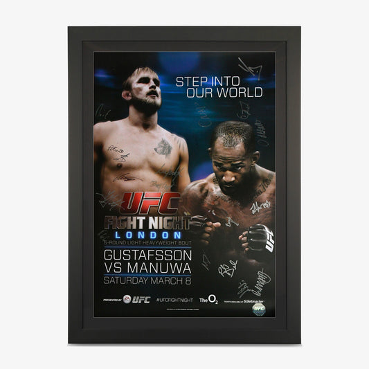 UFC Fight Night 37: Gustafsson vs Manuwa Autographed Event Poster - Fightabilia