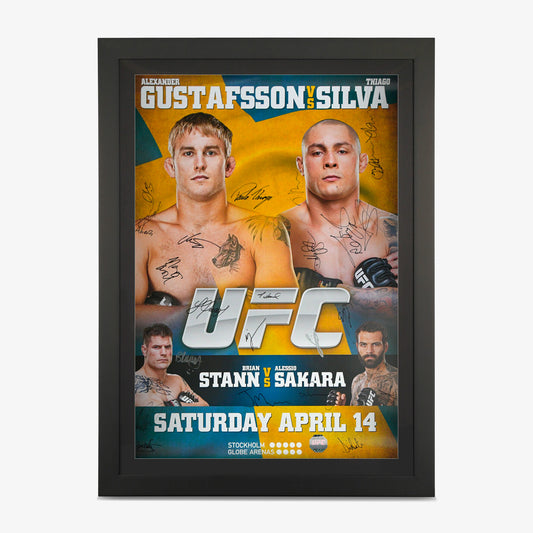 UFC on Fuel 2: Gustafsson vs Silva Autographed Event Poster - Fightabilia