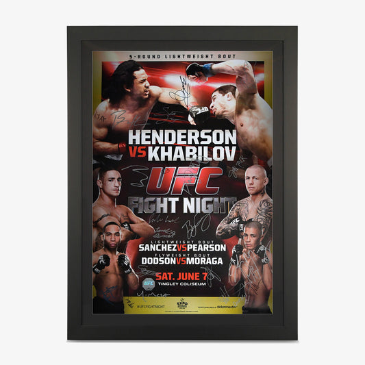 UFC Fight Night 42: Henderson vs Khabilov Autographed Event Poster - Fightabilia