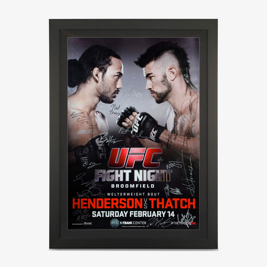 UFC Fight Night 60: Henderson vs Thatch Autographed Event Poster - Fightabilia