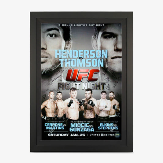 UFC on FOX 10: Henderson vs Thomson Autographed Event Poster - Fightabilia