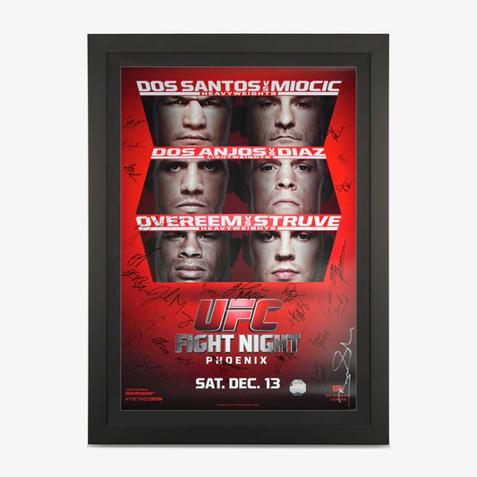 UFC on FOX 13: Dos Santos vs Miocic Autographed Event Poster - Fightabilia