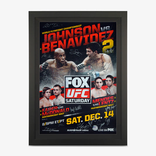 UFC on FOX 9: Johnson vs Benavidez 2 Autographed Event Poster - Fightabilia