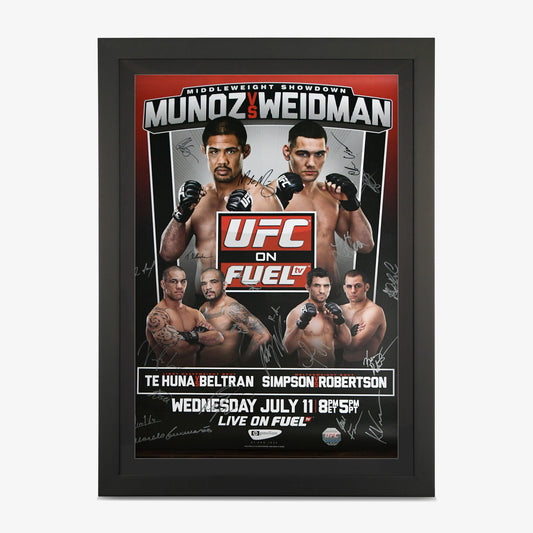 UFC on Fuel 4: Munoz vs Weidman Autogaphed Event Poster - Fightabilia