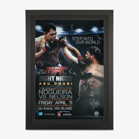 UFC Fight Night 39: Nogueira vs Nelson Autographed Event Poster - Fightabilia