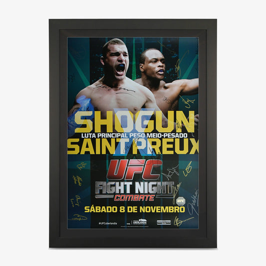 UFC Fight Night 56: Saint Preux vs Shogun Autographed Event Poster - Fightabilia