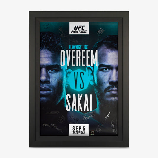 UFC Fight Night 176: Overeem vs Sakai Autographed Event Poster - Fightabilia