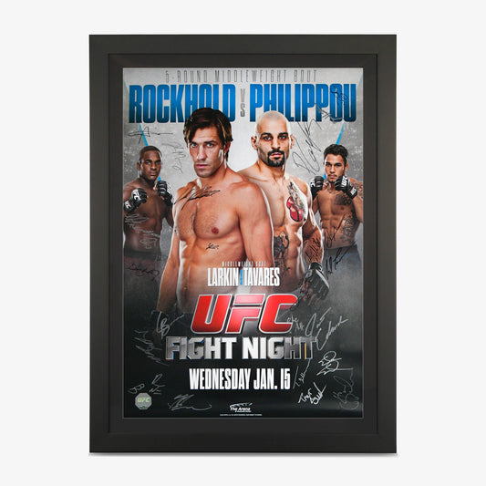 UFC Fight Night 35: Rockhold vs Philippou Autographed Event Poster - Fightabilia