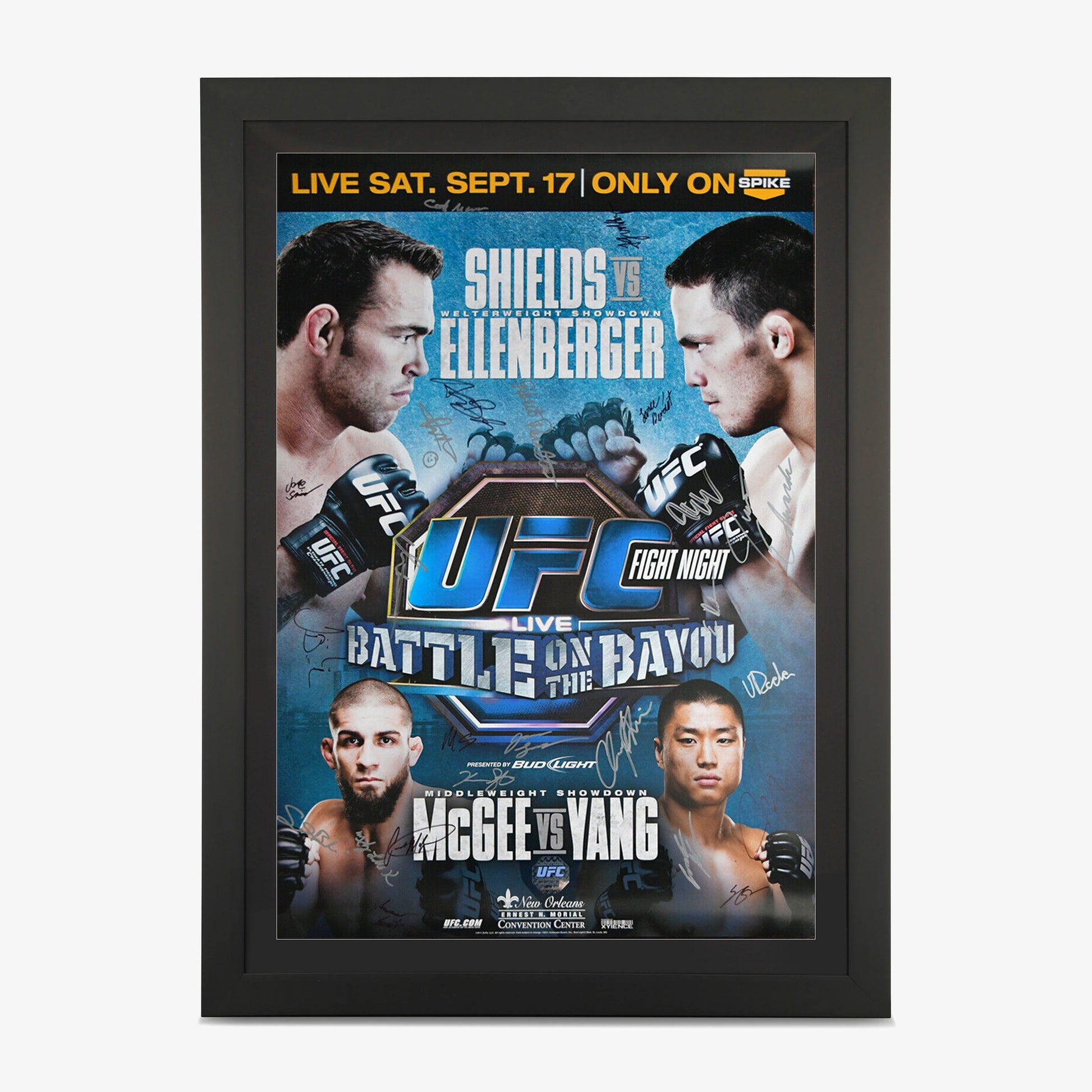 UFC Fight Night 25: Shields vs Ellenberger Autographed Event Poster - Fightabilia