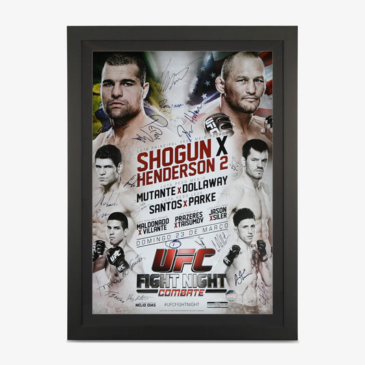 UFC Fight Night 38: Shogun vs Henderson Autographed Event Poster - Fightabilia