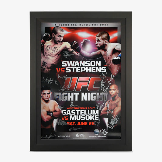 UFC Fight Night 44: Swanson vs Stephens Autographed Event Poster - Fightabilia