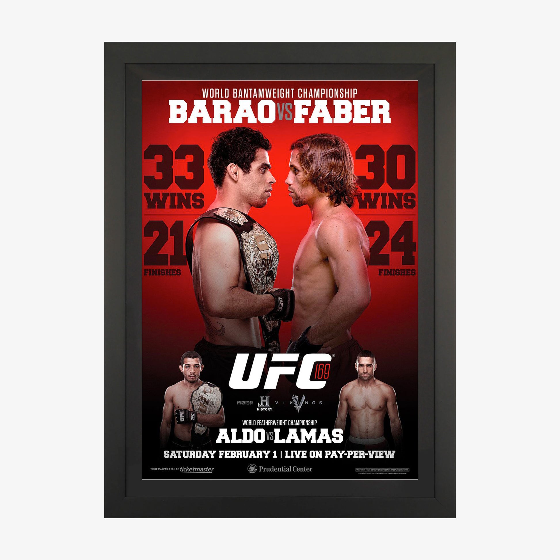 UFC 169: Barao vs Faber Poster - Fightabilia