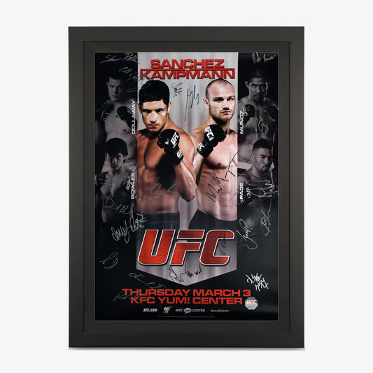 UFC on Versus 3: Sanchez vs Kampmann Autographed Event Poster - Fightabilia