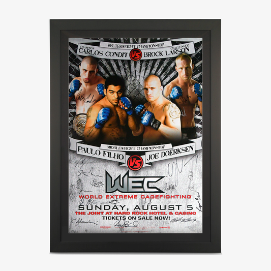 WEC 29: Condit vs Larson Autographed Event Poster - Fightabilia