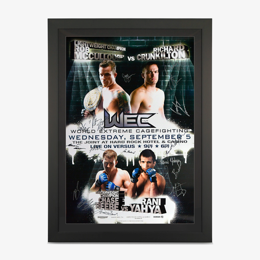 WEC 30: McCullough vs Crunkilton Autographed Event Poster - Fightabilia